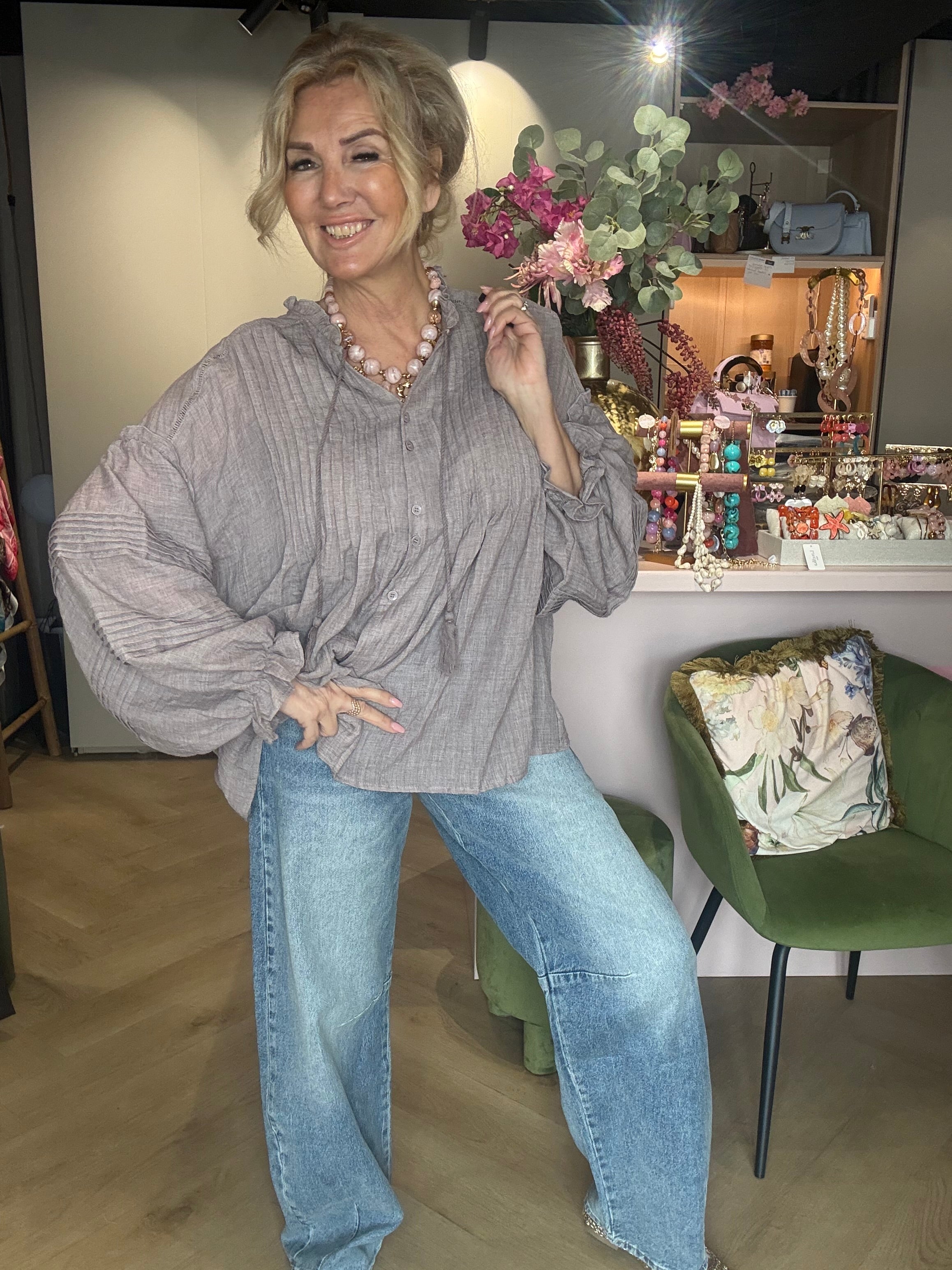 Bluse Indy Taupe